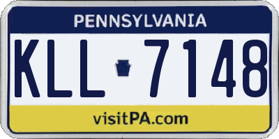 PA license plate KLL7148