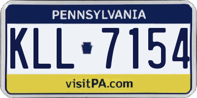 PA license plate KLL7154