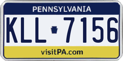PA license plate KLL7156