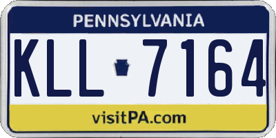PA license plate KLL7164