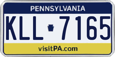 PA license plate KLL7165