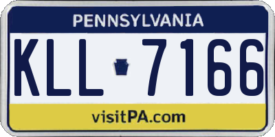 PA license plate KLL7166