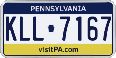 PA license plate KLL7167