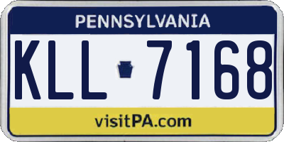PA license plate KLL7168