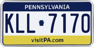PA license plate KLL7170