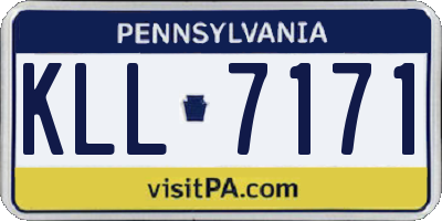 PA license plate KLL7171