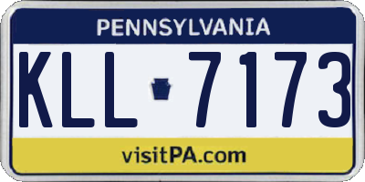 PA license plate KLL7173
