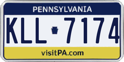 PA license plate KLL7174