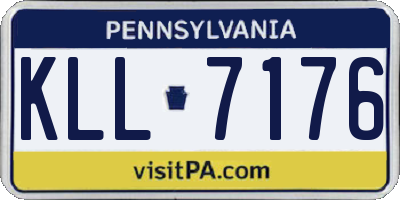 PA license plate KLL7176