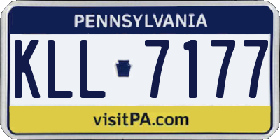PA license plate KLL7177