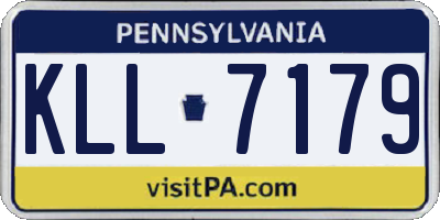 PA license plate KLL7179
