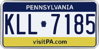 PA license plate KLL7185