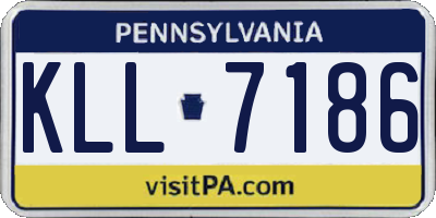 PA license plate KLL7186