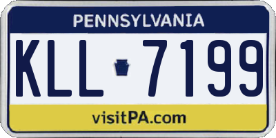PA license plate KLL7199