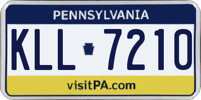 PA license plate KLL7210