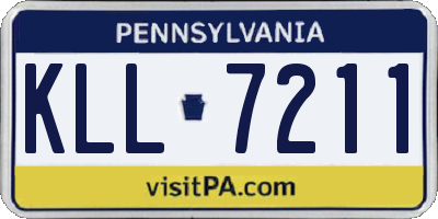 PA license plate KLL7211
