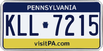 PA license plate KLL7215