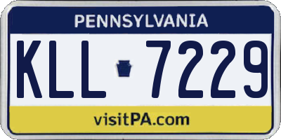 PA license plate KLL7229