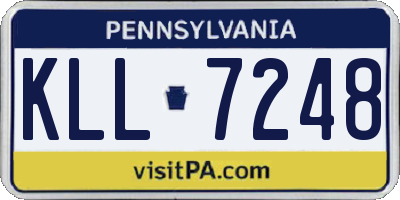 PA license plate KLL7248