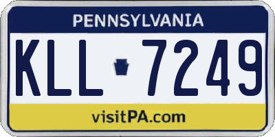 PA license plate KLL7249