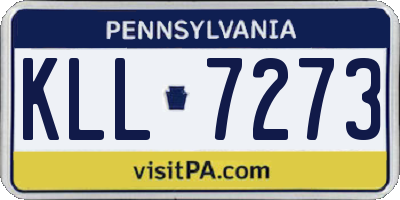 PA license plate KLL7273