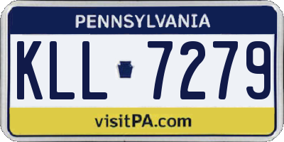 PA license plate KLL7279