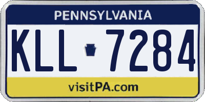 PA license plate KLL7284