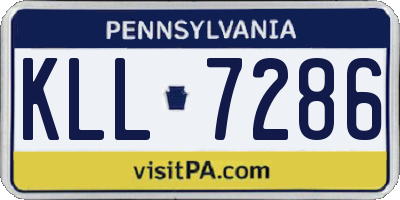 PA license plate KLL7286