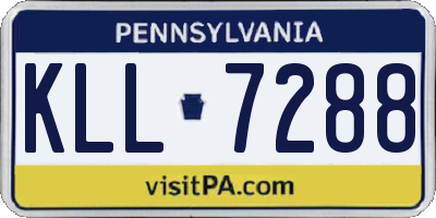 PA license plate KLL7288