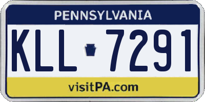 PA license plate KLL7291