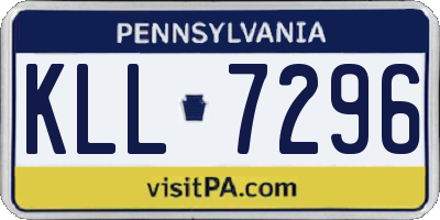PA license plate KLL7296