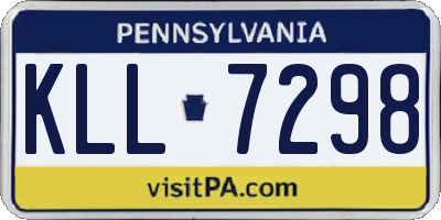 PA license plate KLL7298