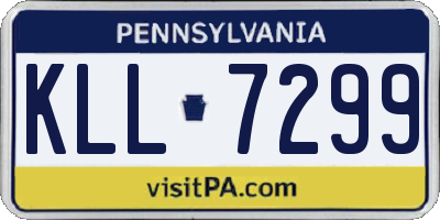 PA license plate KLL7299