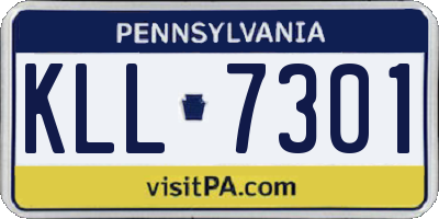 PA license plate KLL7301
