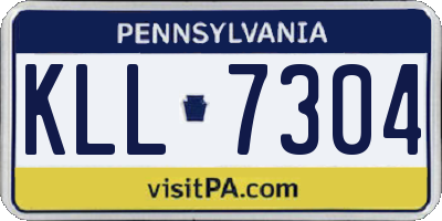 PA license plate KLL7304