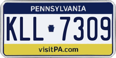 PA license plate KLL7309
