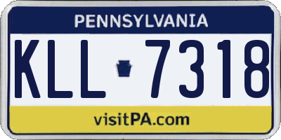 PA license plate KLL7318