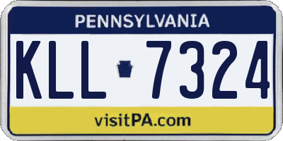 PA license plate KLL7324