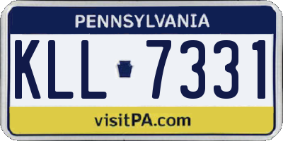 PA license plate KLL7331