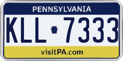 PA license plate KLL7333
