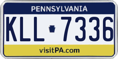 PA license plate KLL7336