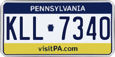 PA license plate KLL7340