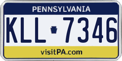PA license plate KLL7346