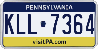 PA license plate KLL7364