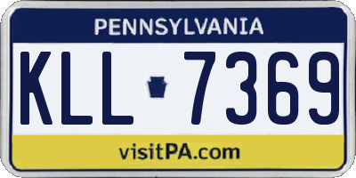 PA license plate KLL7369