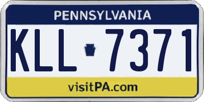 PA license plate KLL7371
