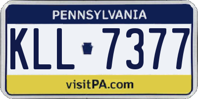 PA license plate KLL7377