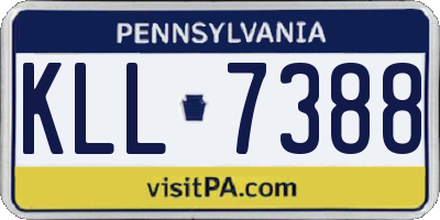 PA license plate KLL7388