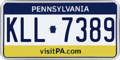 PA license plate KLL7389