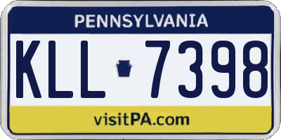 PA license plate KLL7398